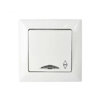 Visage Wechselschalter Schalter mit Beleuchtung Unterputz Weiss